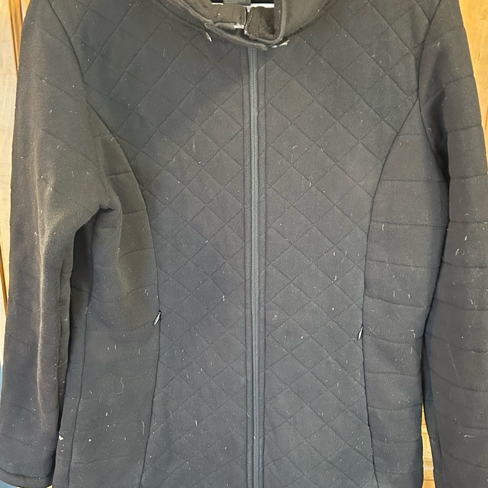 The North Face Black Puffer Jacket with Quilted Design